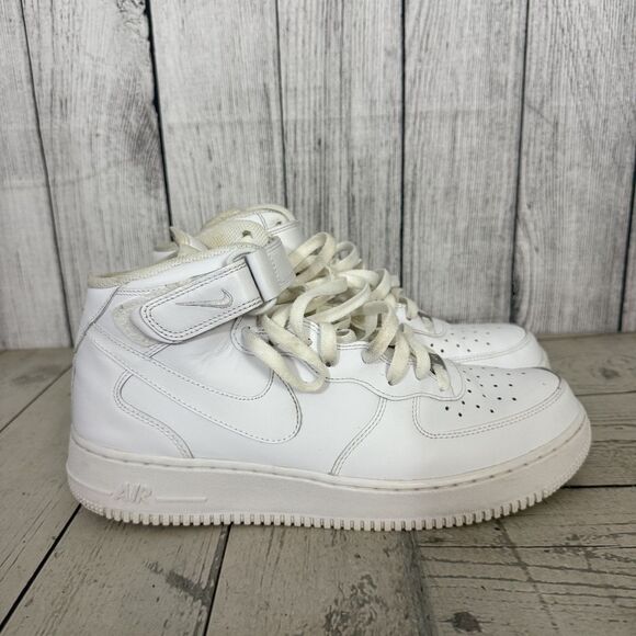 Nike Air Force 1 Mid \'07 Mens Size 12 Shoes Triple White 315123-111 main image 7